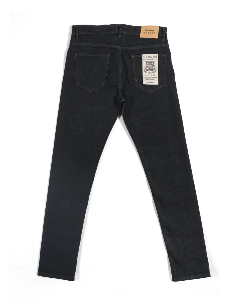 Obsidian Blue Line charcoal black selvedge jeans, Slim Taper fit – image 2