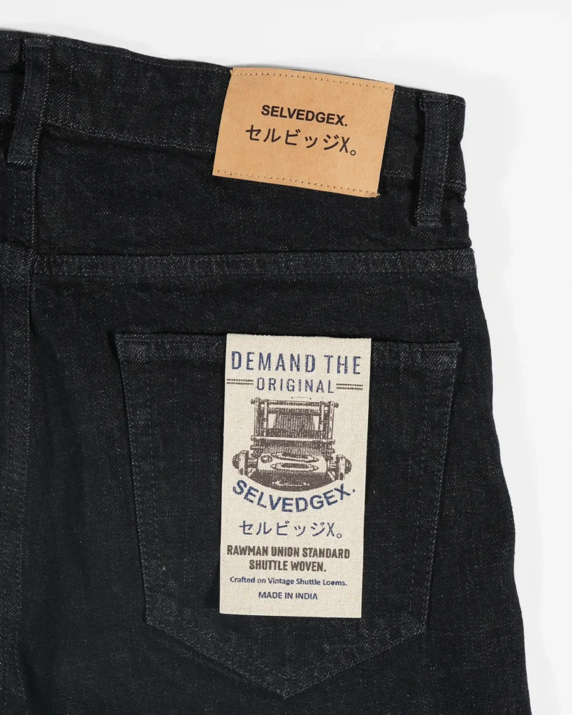 Obsidian Blue Line charcoal black selvedge jeans, Slim Taper fit – image 7