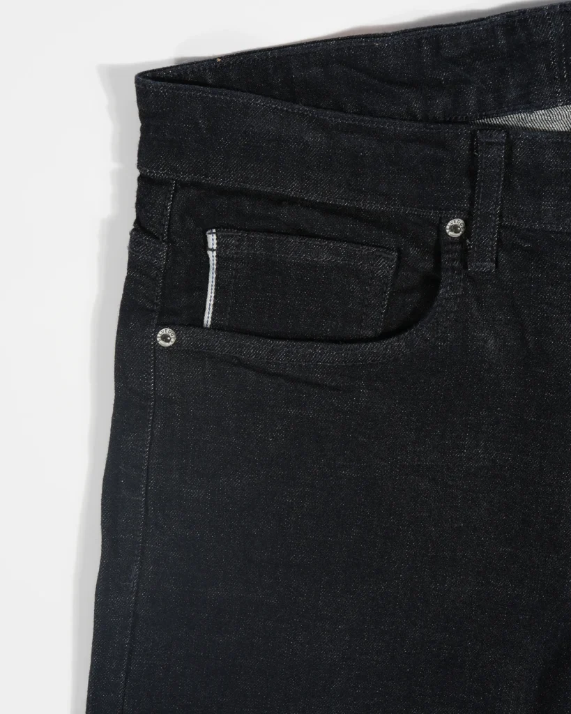 Obsidian Blue Line charcoal black selvedge jeans, Slim Taper fit – image 3